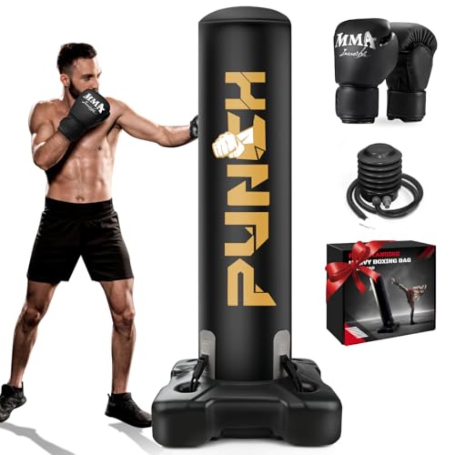 Boxing Bag Stand - Heavy Boxing Bag with Stand for