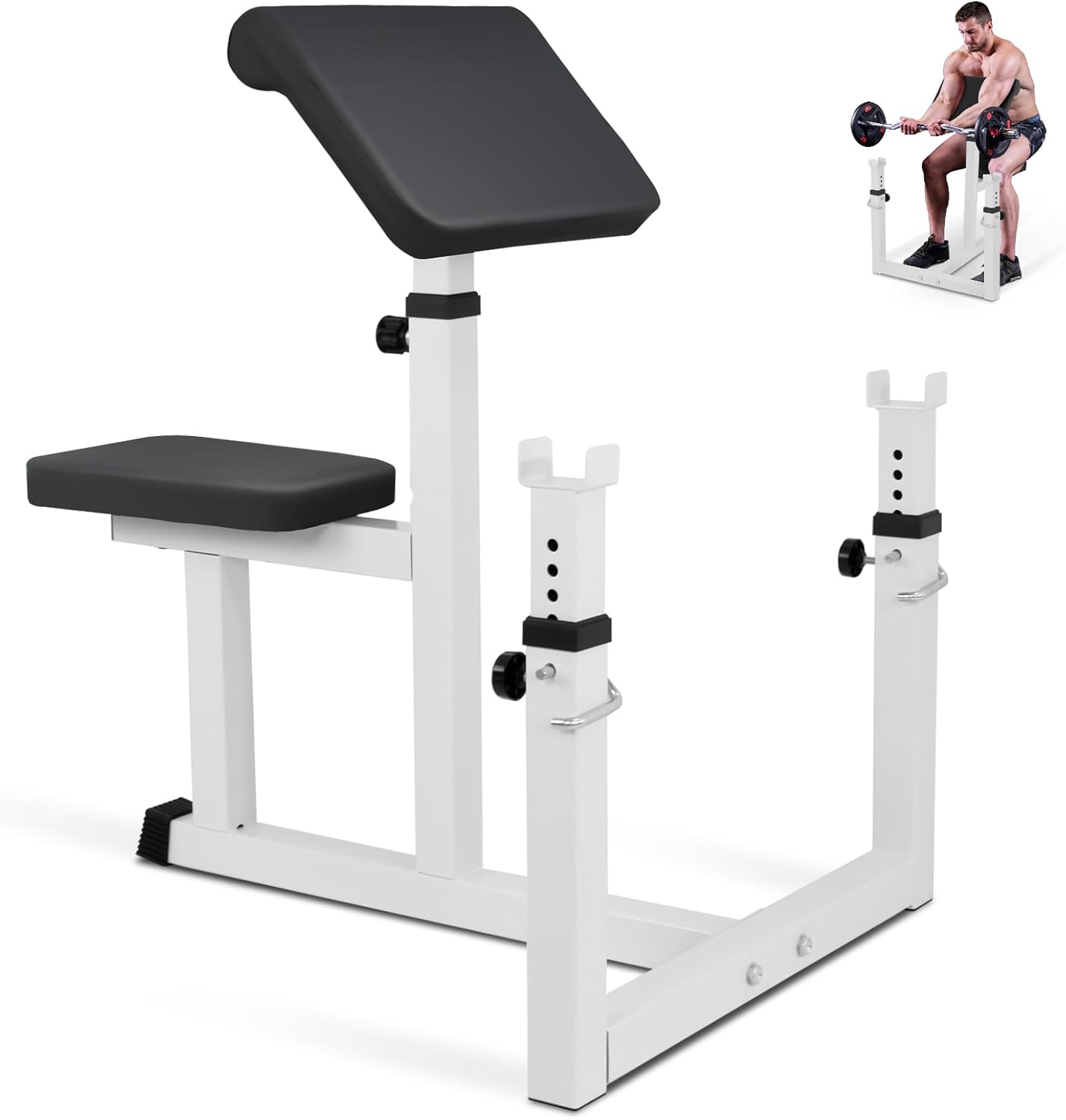 Home Gym All In One - Preacher Curl Weight Bench Adjustable for