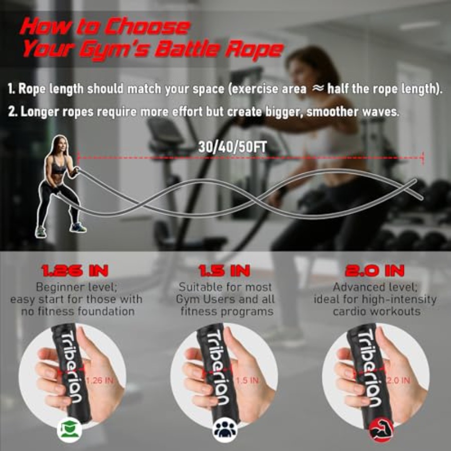 Battle Rope for Home Gym Worko - đánh giá và giá Battle Rope Heavy