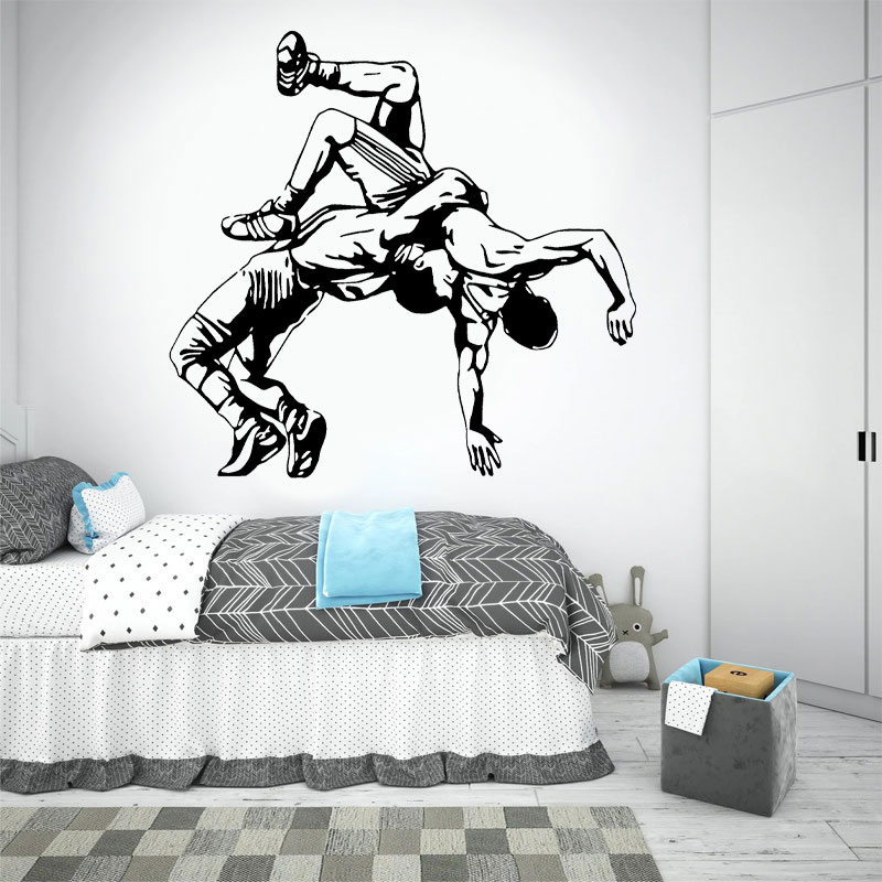Wrestling Throw Wall Decals Vi - đánh giá và giá Home Gym Furniture