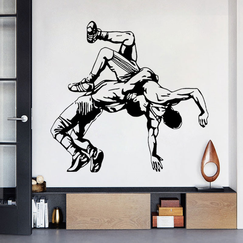 Wrestling Throw Wall Decals Vi - đánh giá và giá Home Gym Furniture