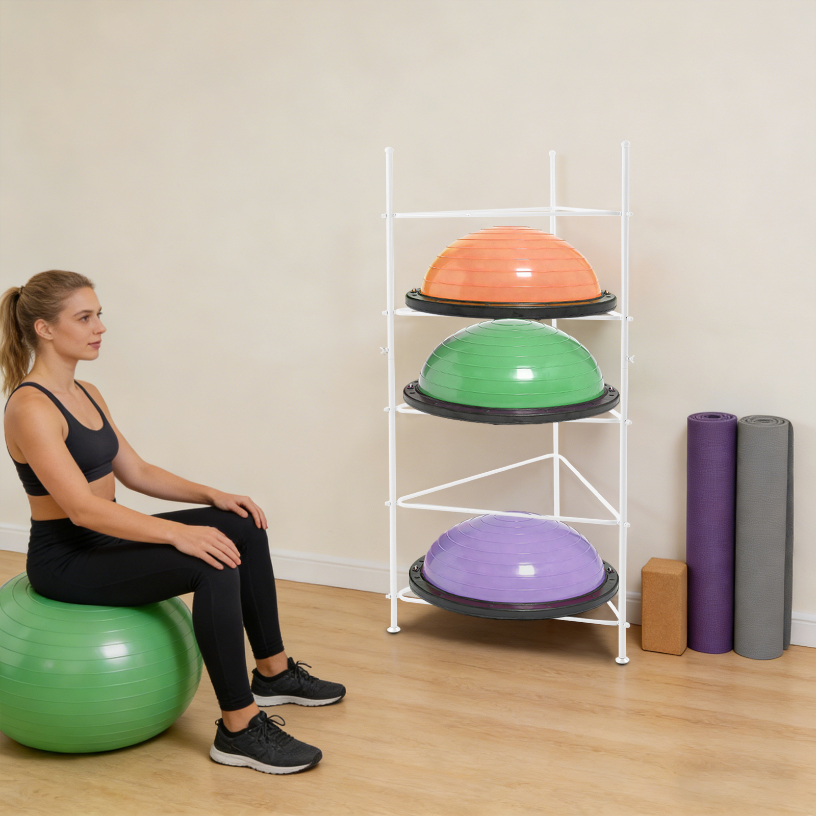 5-Tier Balance Ball Storage Ra - đánh giá và giá Home Gym Half Rack
