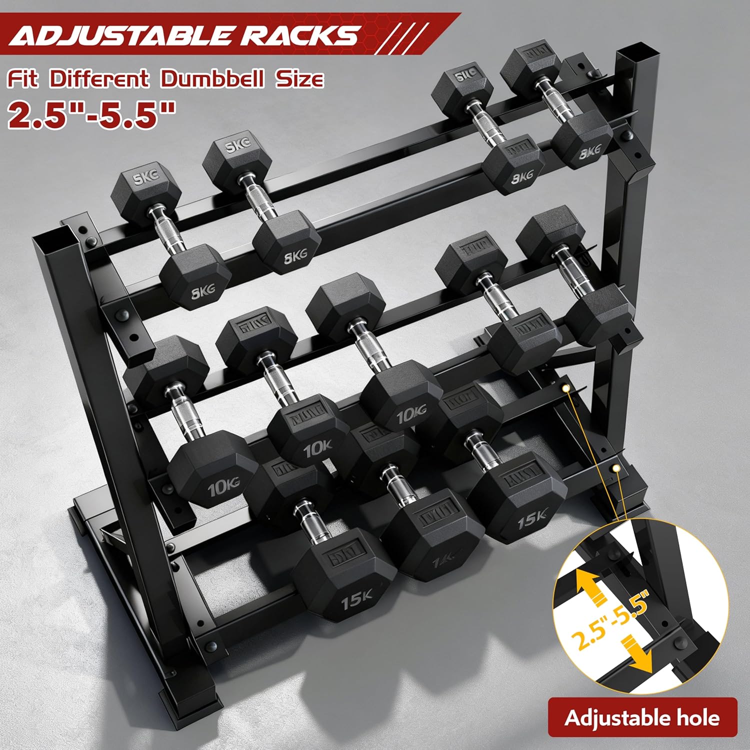 Home Gym Dumbbell Rack, Iron M - đánh giá và giá Home Gym Dumbbells