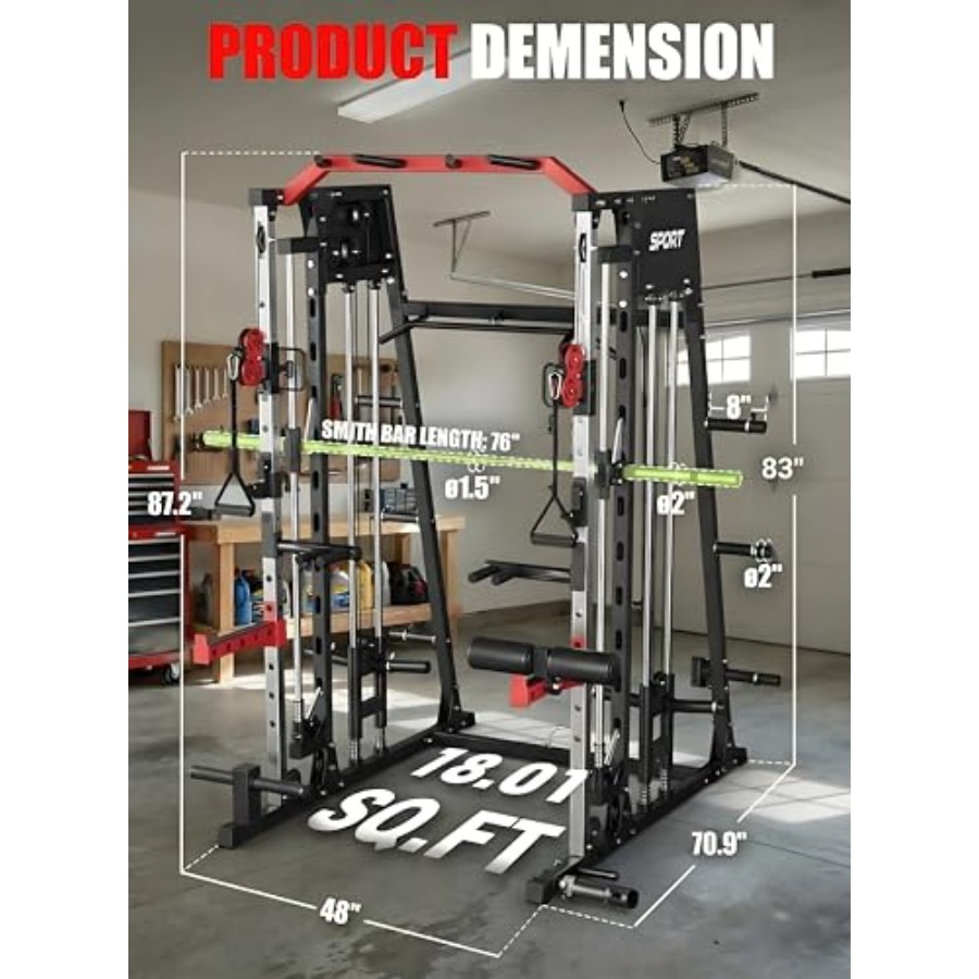 Smith Machine Home Gym All in  - đánh giá và giá All In One Gym Home Equipment