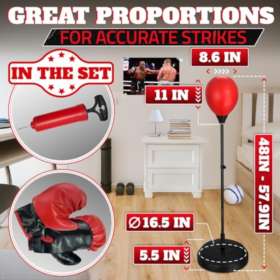 Adjustable Youth Punching Bag  - đánh giá và giá Boxing Bag Stand