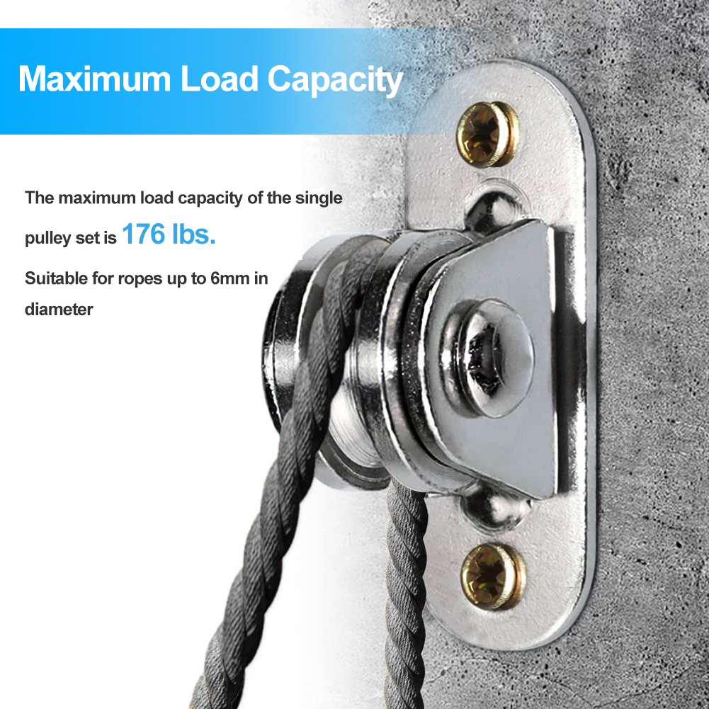 2/4Pcs Heavy Duty Fixed Pulley - đánh giá và giá Battle Rope Heavy