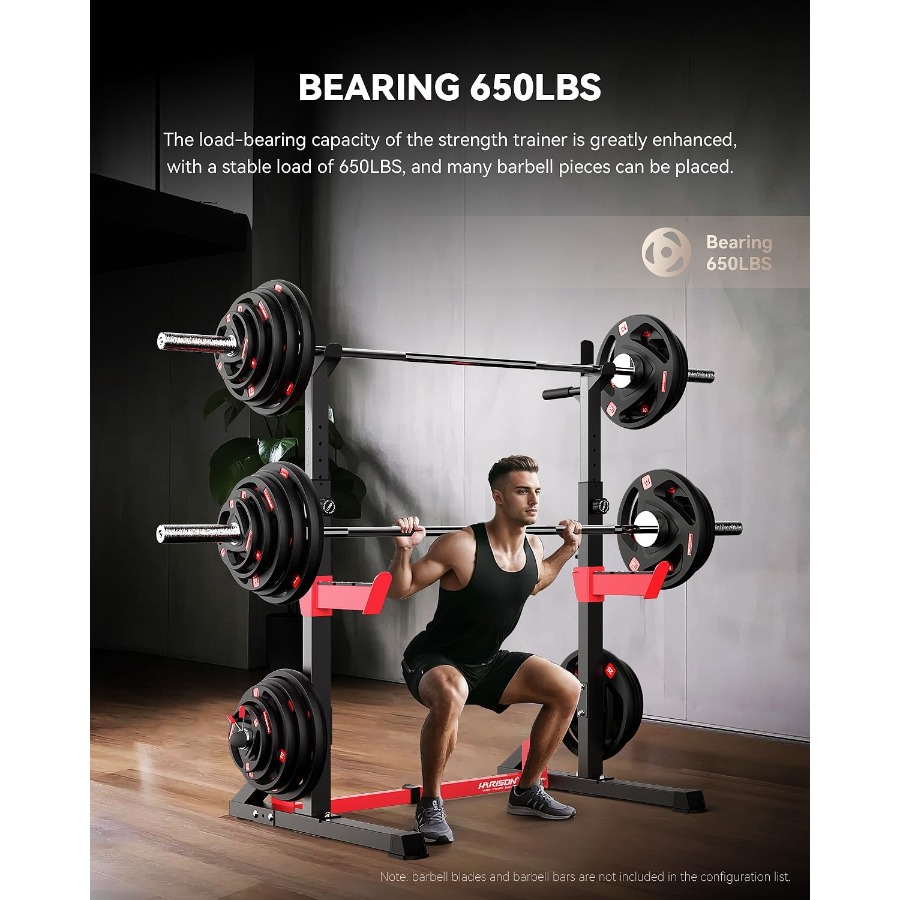 Heavy Duty Squat Rack, Bench P - đánh giá và giá Home Gym Half Rack