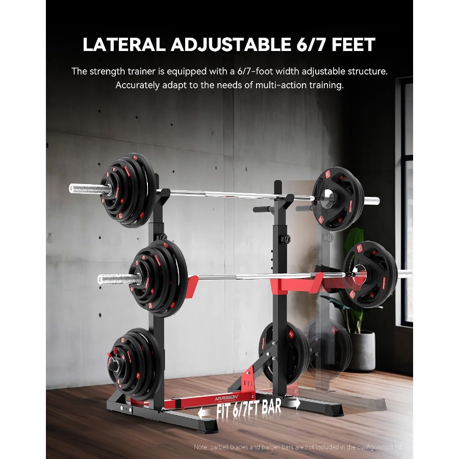 Heavy Duty Squat Rack, Bench P - đánh giá và giá Home Gym Half Rack