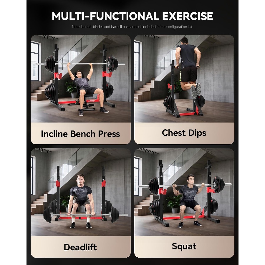 Heavy Duty Squat Rack, Bench P - đánh giá và giá Home Gym Half Rack