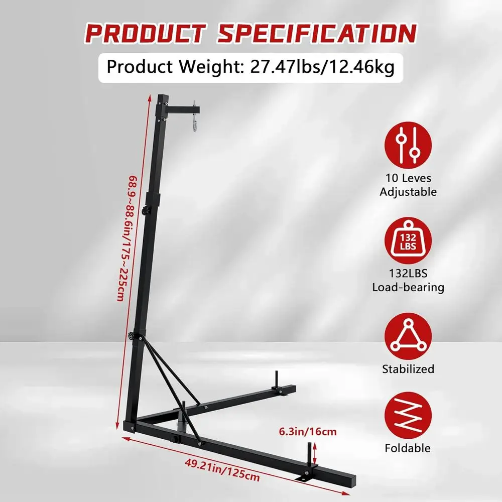 Adjustable Height Steel Heavy  - đánh giá và giá Boxing Bag Stand