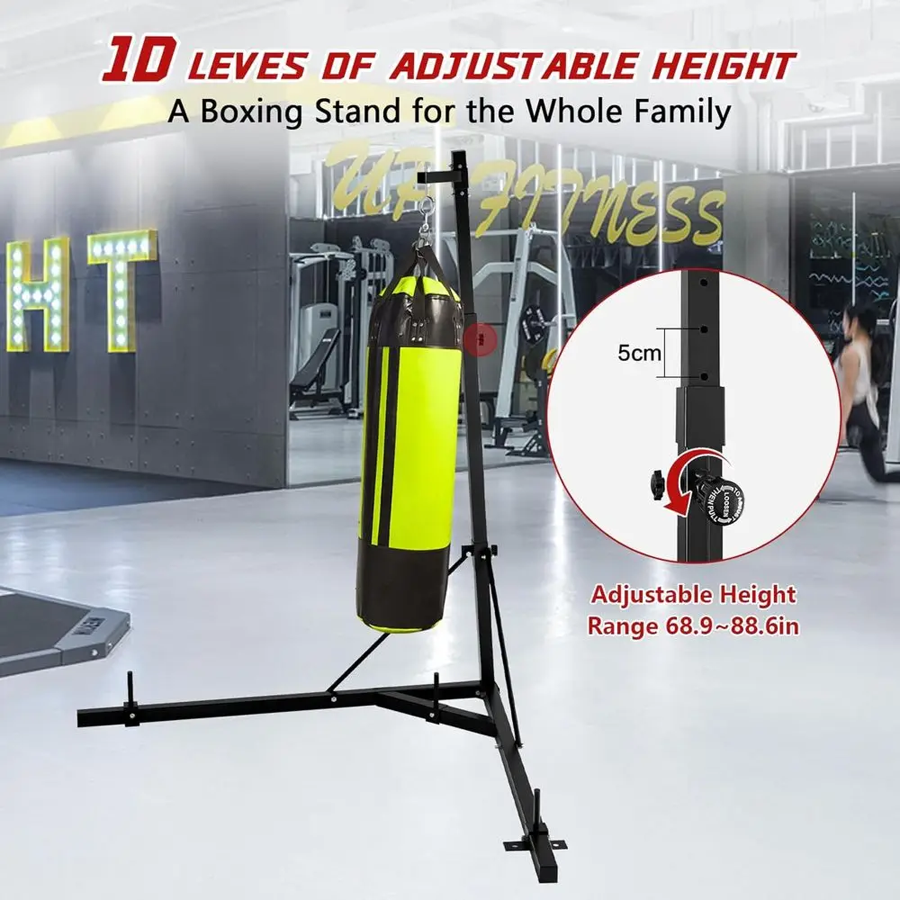 Adjustable Height Steel Heavy  - đánh giá và giá Boxing Bag Stand