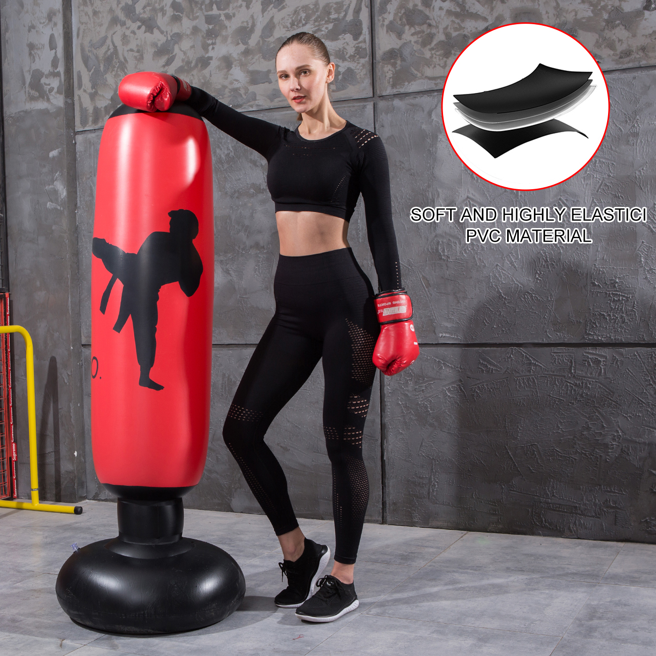 1PC Inflatable Freestanding He - đánh giá và giá Boxing Bag Stand