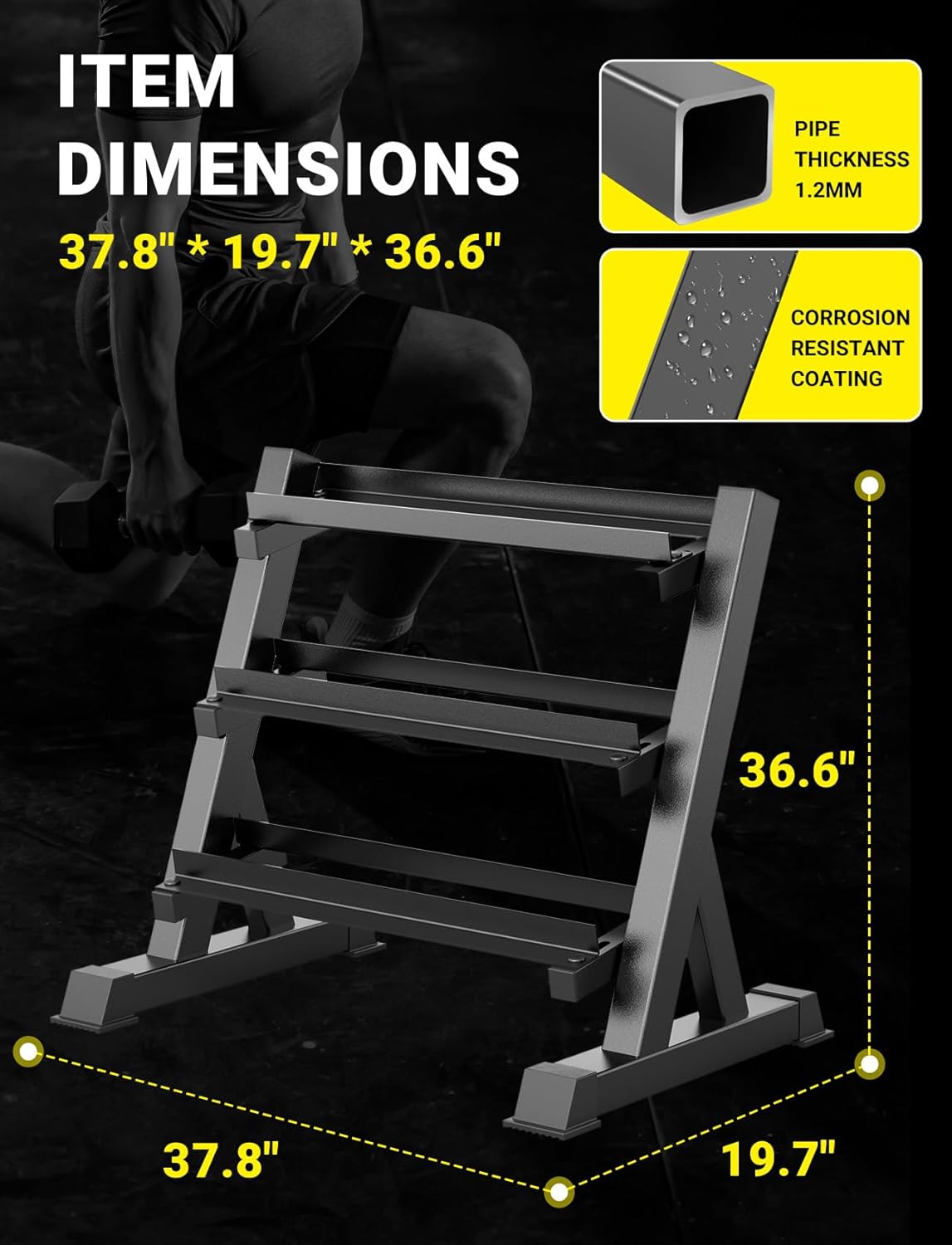 Home Gym Dumbbell Rack, 3 & 5  - đánh giá và giá Home Gym Dumbbells